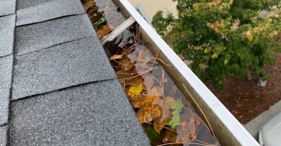 Leaves in the Fall can leave gutters a mess in the Spring